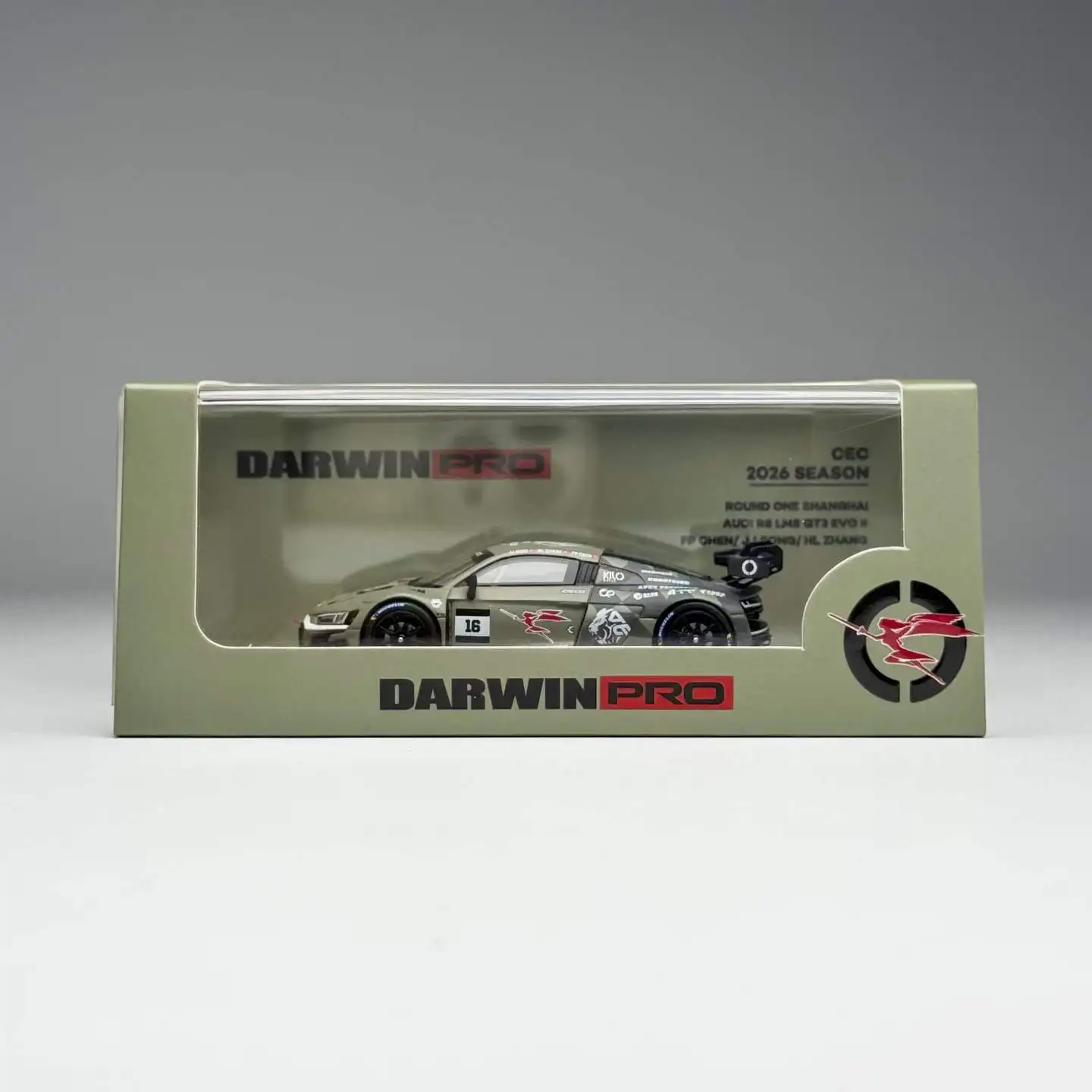 KILO x DarwinPRO 1:64 R8 LMS GT3 EVO II Green Livery Diecast Model Car