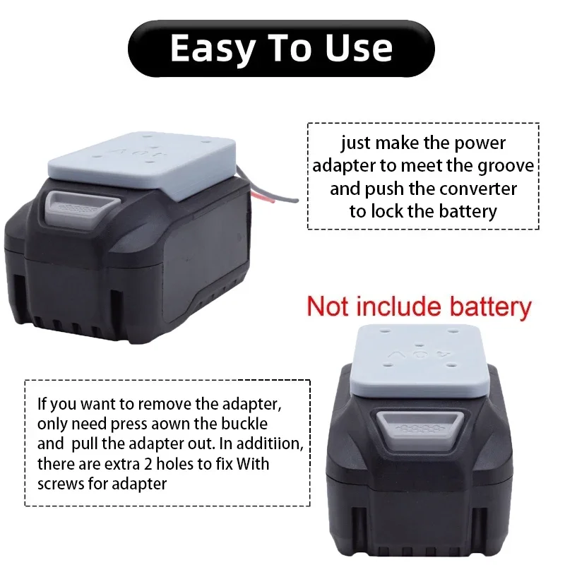 محول بطارية ليثيوم أيون ديي ، مقياس سلك 14AWG ، مصدر طاقة روبوت ديي ، Ferrex 40V ، سيارة لعبة ذاتية التجميع #2