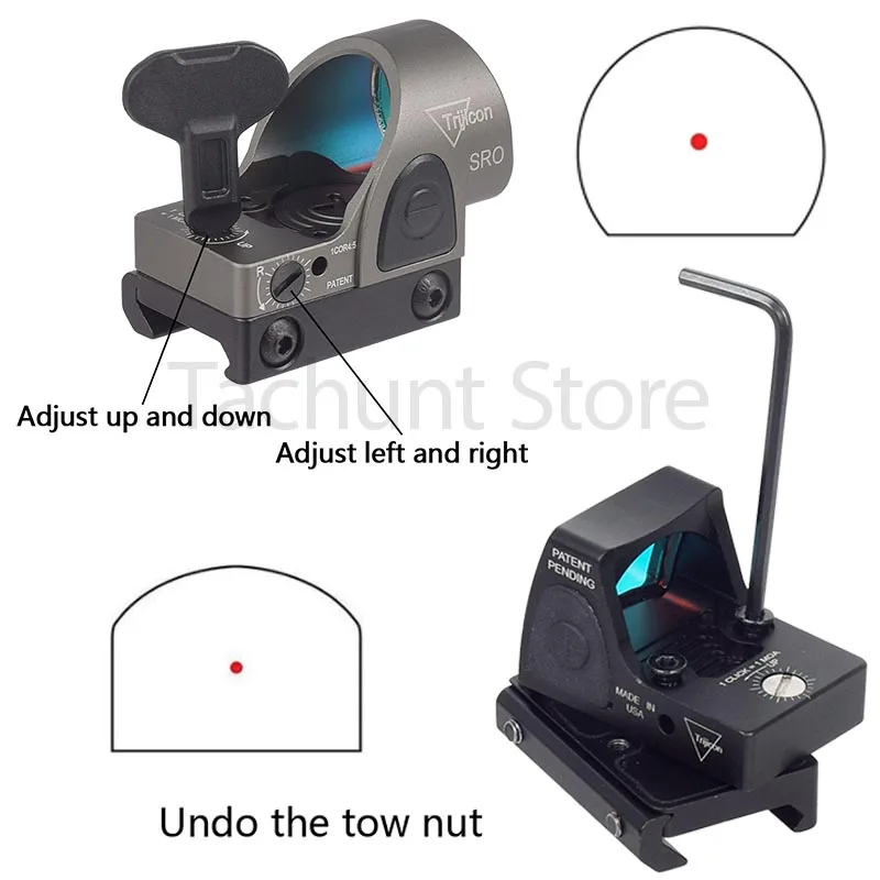 Trijicon RMR HD101 Mira de punto rojo Airsoft Montura Picatinny 45° - imagen 5