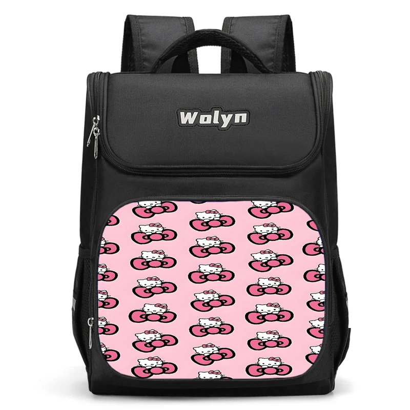 Tas punggung anak laki-laki dan perempuan, ransel bepergian warna merah muda lucu hello kitty untuk pria dan wanita