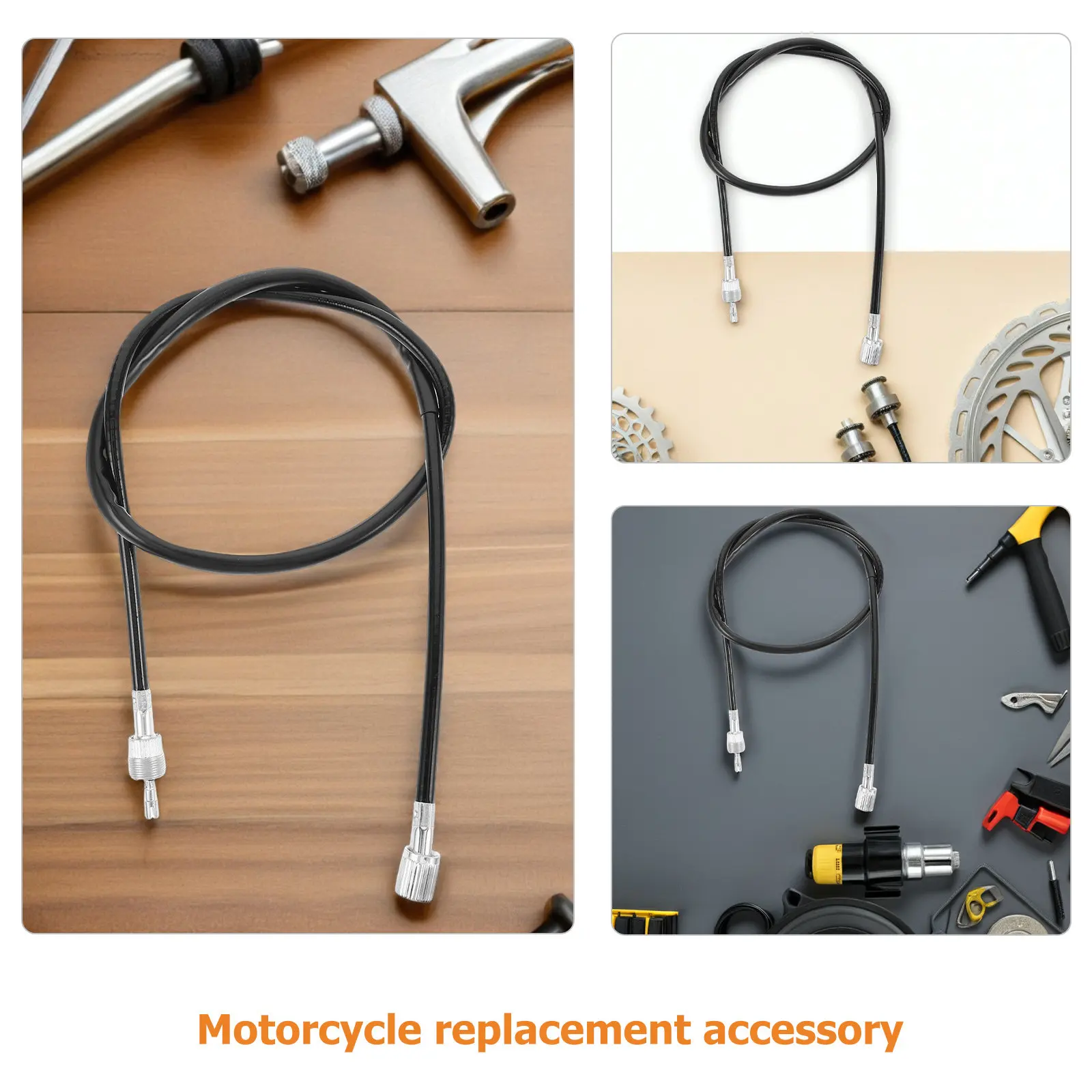 2Pcs Motorcycle Speedometer Cable Replacement Easy Install Scooter Speedometer Line Compatible Gs 550-1100 Gn250 Dr500
