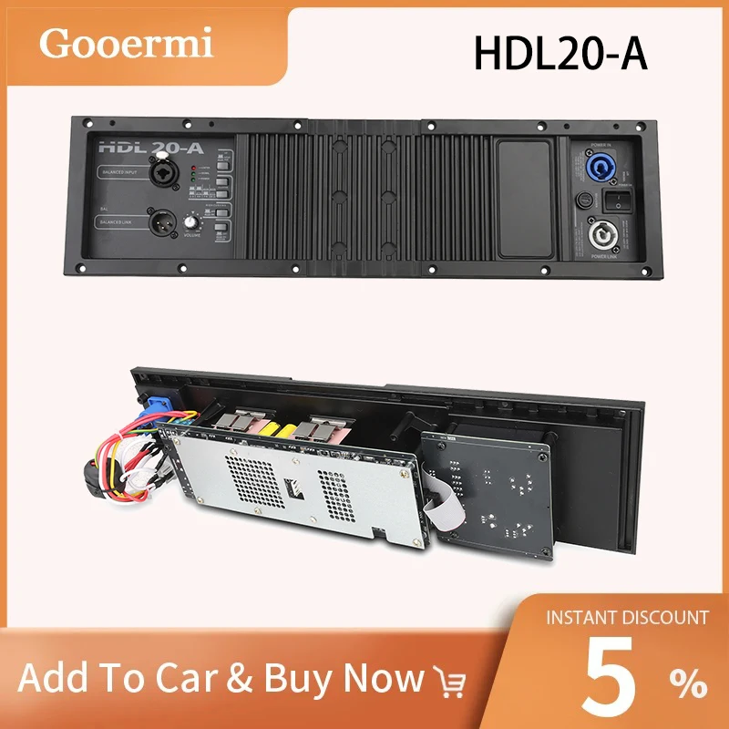 GOOERMI HDL20-A DSP Professional Class D Digital Amplifier Module for Line Array Speaker Metal Stage Audio Amplifier