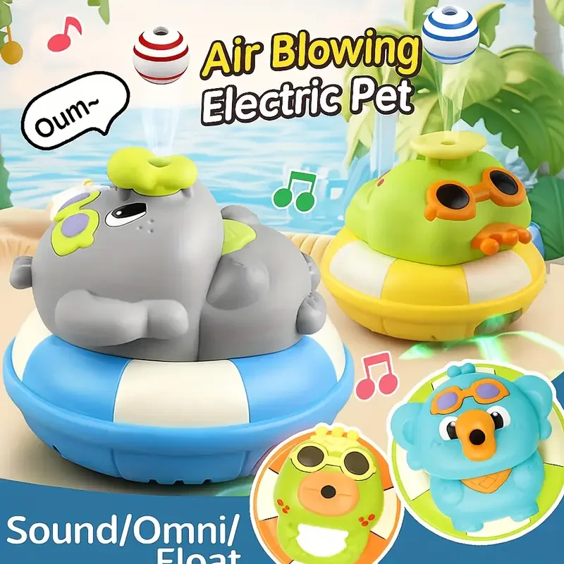 لعبة الموسيقى التفاعلية على شكل ضفدع الفيل مع أضواء وأصوات كرة عائمة للعب الحسي متعدد الوظائف مع ألعاب موسيقى نفخ الهواء