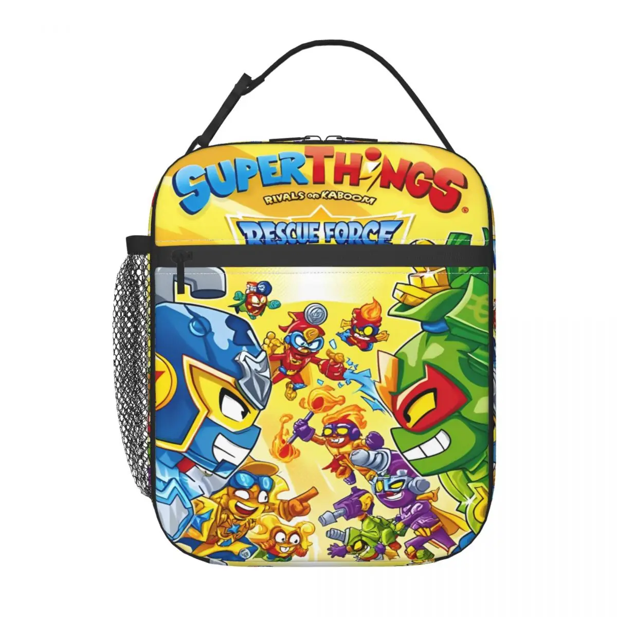 SuperThings الكرتون معزول حقيبة الغداء حقيبة للحفاظ على البرودة حاوية الغداء سوبر Zings رياض الأطفال حمل علب الاغذية فتاة صبي كلية