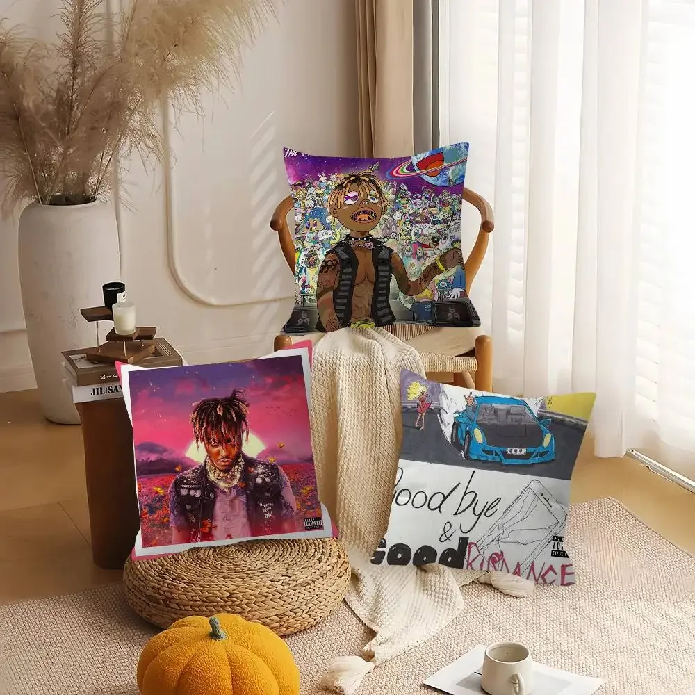 Rapper J-Juice W-WRLD   Office Cushion Pillowcase Car Cushion Cover45X45CM Lumbar Pillowcase Sofa Pillowcover