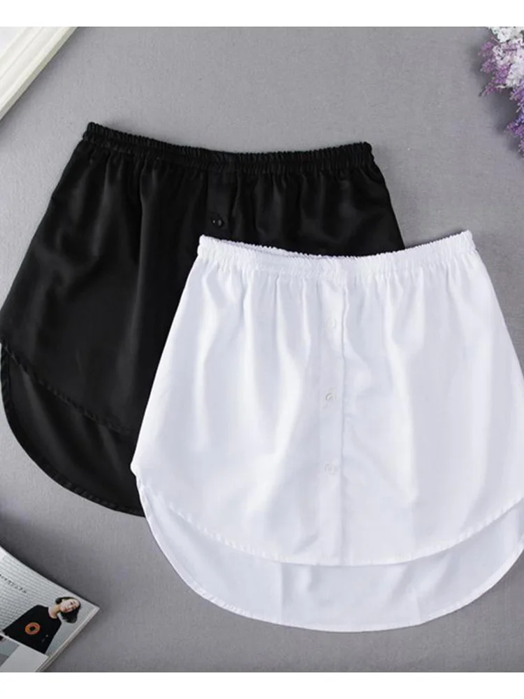 

Detachable Underskirt Women Fake Shirt Irregular Skirt Tail Blouse Hem Cotton Extender Fake Hem Mini Skirt Fake Hem 6 Sizes