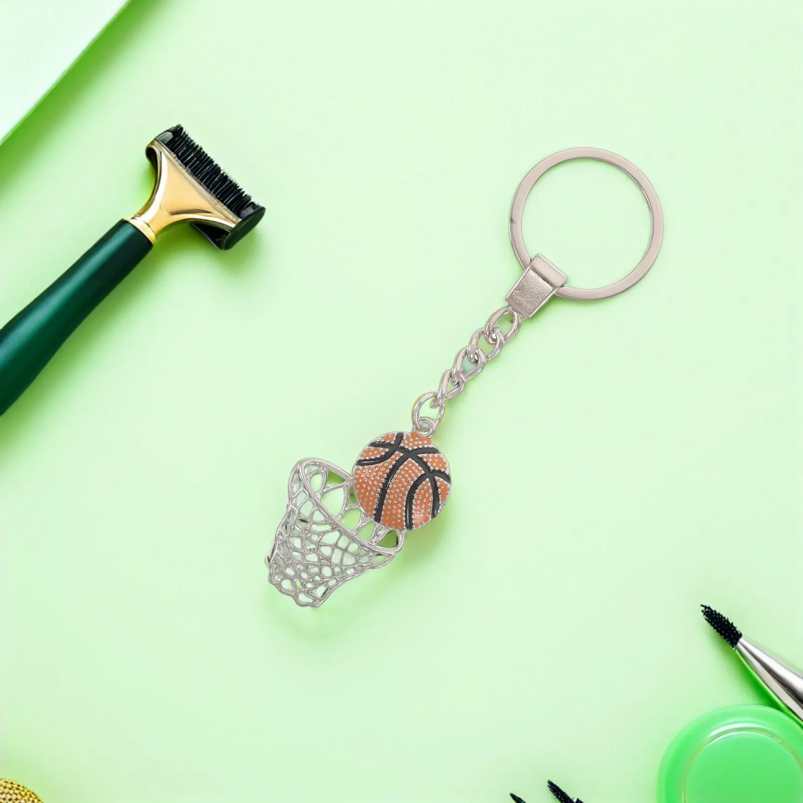 4Pcs Basketball Hoop Keychain Creative Sporty Pendant Keychain for Keys Bags Backpacks Outdoor Daily Use Basketball Enthusiasts
