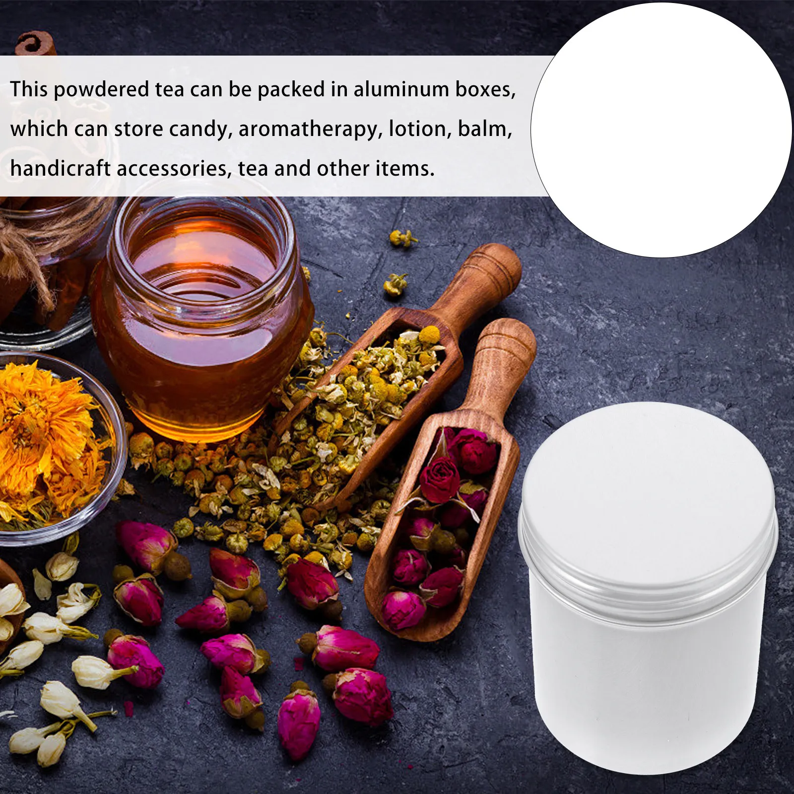 Juego de 4 Mini Latas de Aluminio Multiusos, Caja para Dulces, Contenedor para Té, Tarro para Cera para el Cabello, Organizador Pequeño para Fiestas