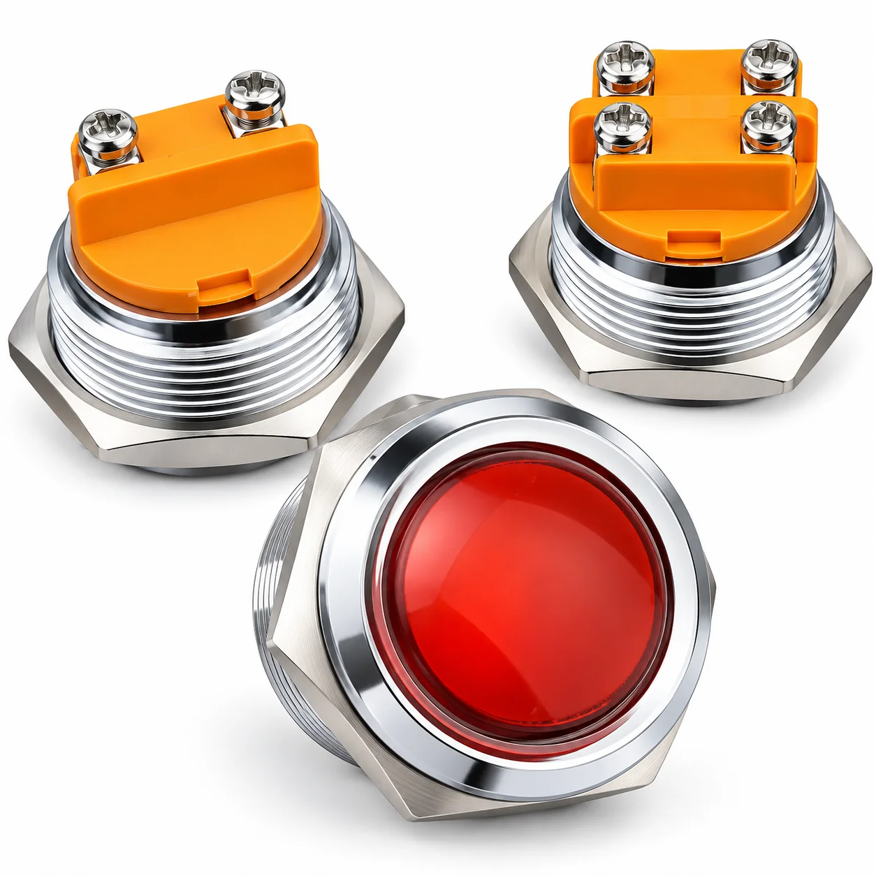 LANBOO 6-12mm Waterproof Metal Indicator Light Matte Surface Soft Lighting Signal Light