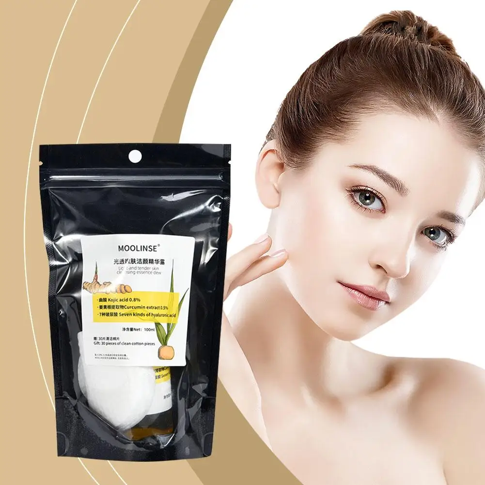 Turmeric Kojic Acid Cleansing makeup removal and maintenance prints cotton in gel one Pads and cleaning three cleansing por L9J3