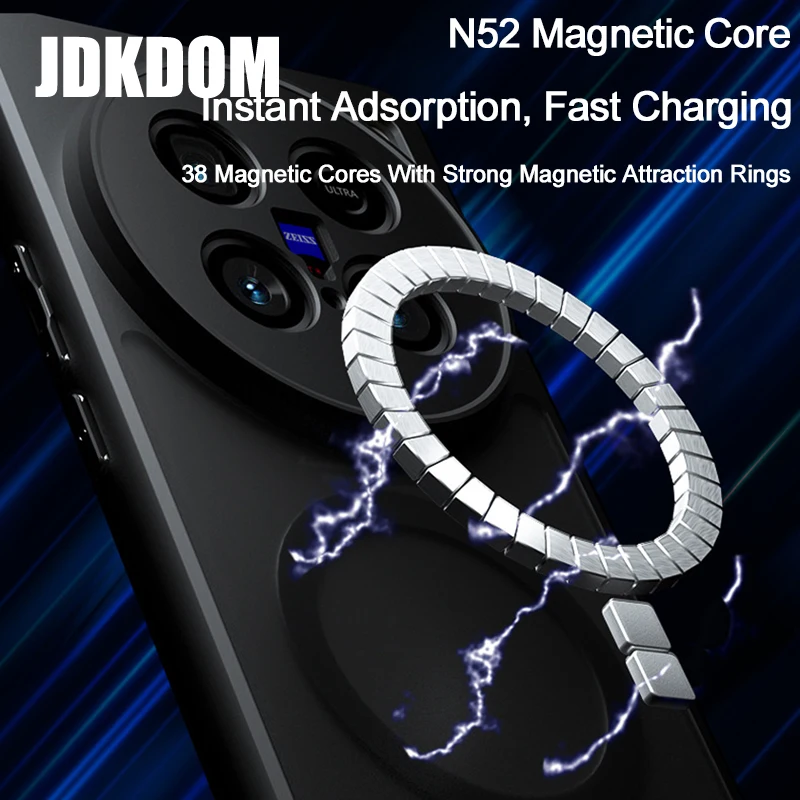 JDKDOM Custodia magnetica per VIVO Y300 Y200 S30 S20 S19 V50 V40 X200 X100 Ultra IQOO 13 12 Z9 Z10 Turbo Neo 10 9 9S Pro Plus Cover
