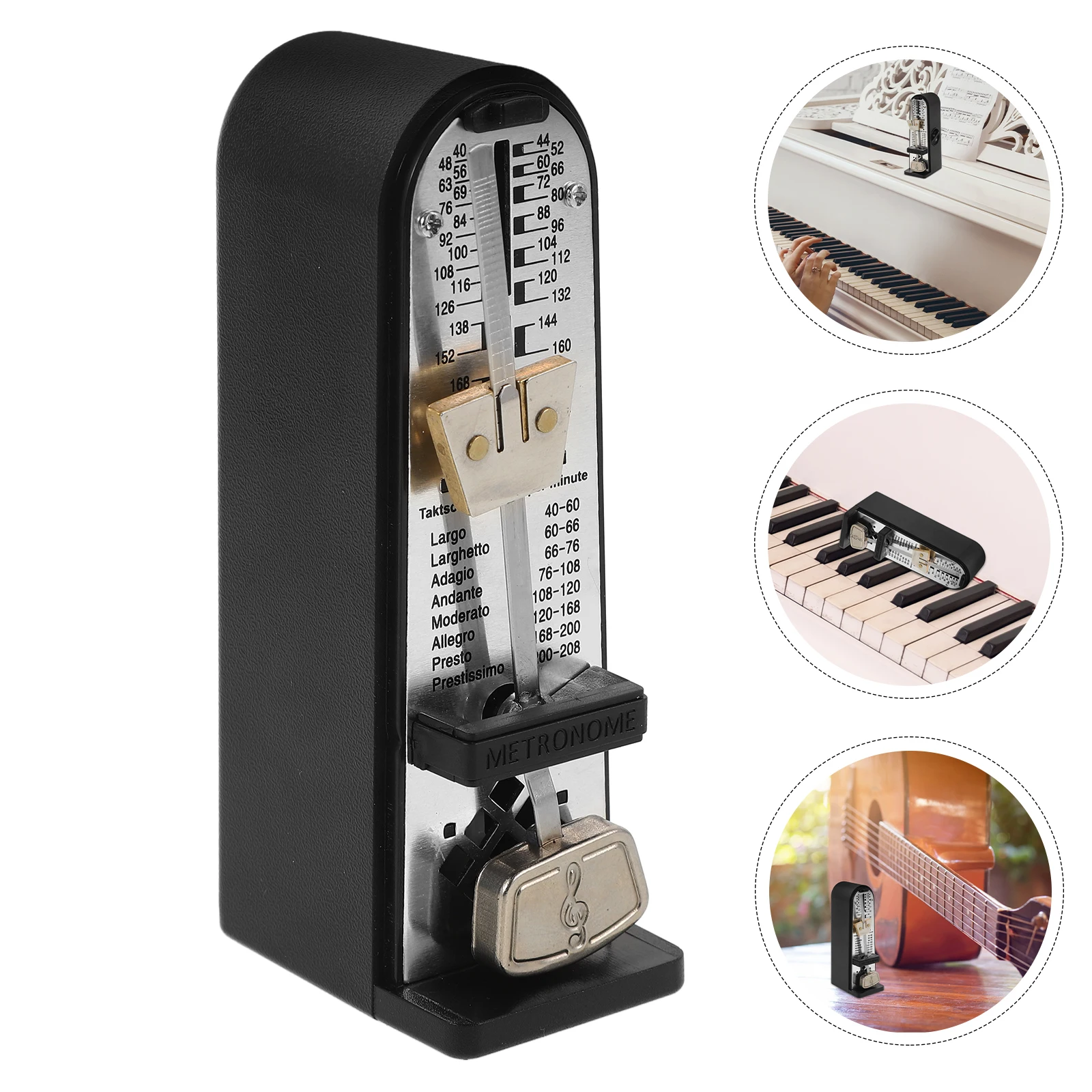 

Metronome Mechanical Metronomes (music) Beater Tuner for Acoustic Guitar Black Instrument