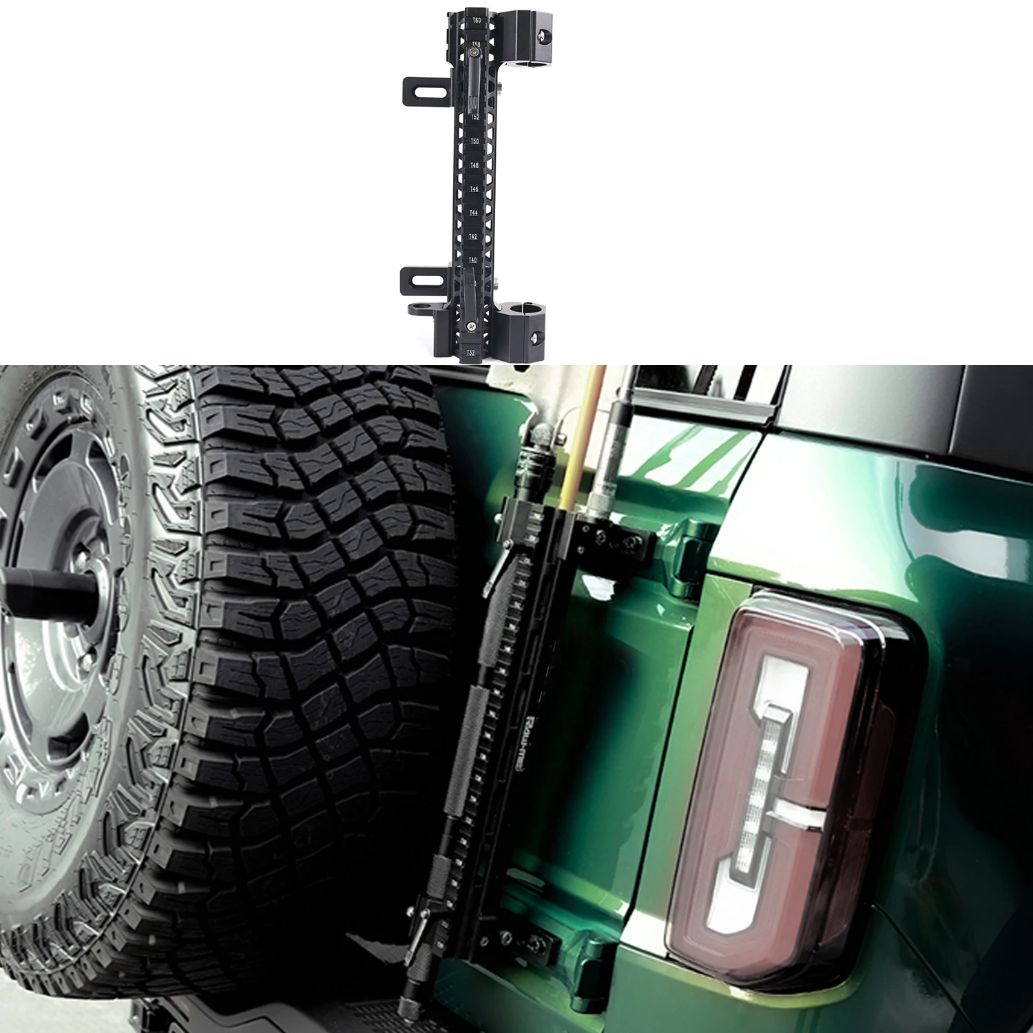 For Ford Bronco 2021 2022 2023 2024 Stable Car Flag Pole Outdoor tail gate Base Display Holder Flagpole Stand