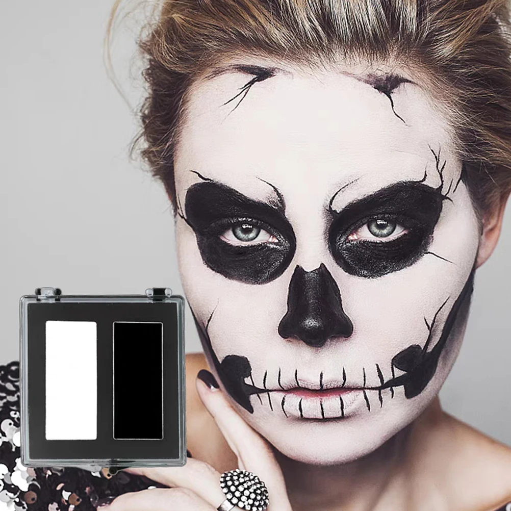 

2 Pcs Paint Paste Washable Face Makeup Paints Body for Skin Light Grey White Liquid Oil Painting Kits