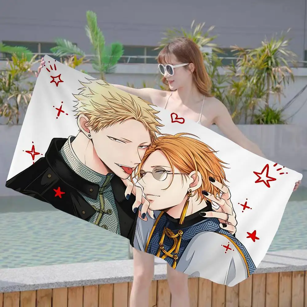 Japanses Cartoon Given Microfiber Printed Beach Towel Mountain Climbing Yoga Beach Swimming Running Absorbent Soft Towel