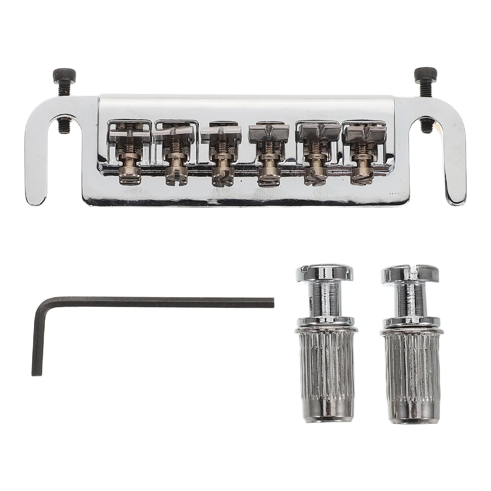 1 مجموعة الغيتار الكهربائي جسر الذيل المتكاملة الدقة السرج تعزيز ضبط الاستقرار الاهتزاز جسر استبدال الغيتار