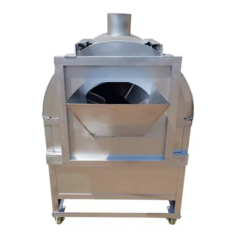 High Efficiency Small-scale Commercial Stir Fried Walnuts Chestnuts peanuts and Corn   Roasting Machine for Sale