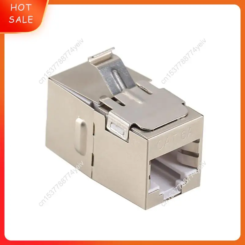 10PCS Pass Through Gigabit Ethernet Cat6a RJ45 T568B Jacks Toolless Network Modules Shielded LAN Connector Socket A62X