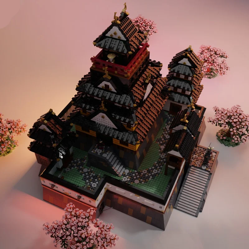 10076ピース MOC 中世日本将軍城忍者モデル 組み立てブロック 建築DIY クリエイティブおもちゃ クリスマスプレゼント 子供向け