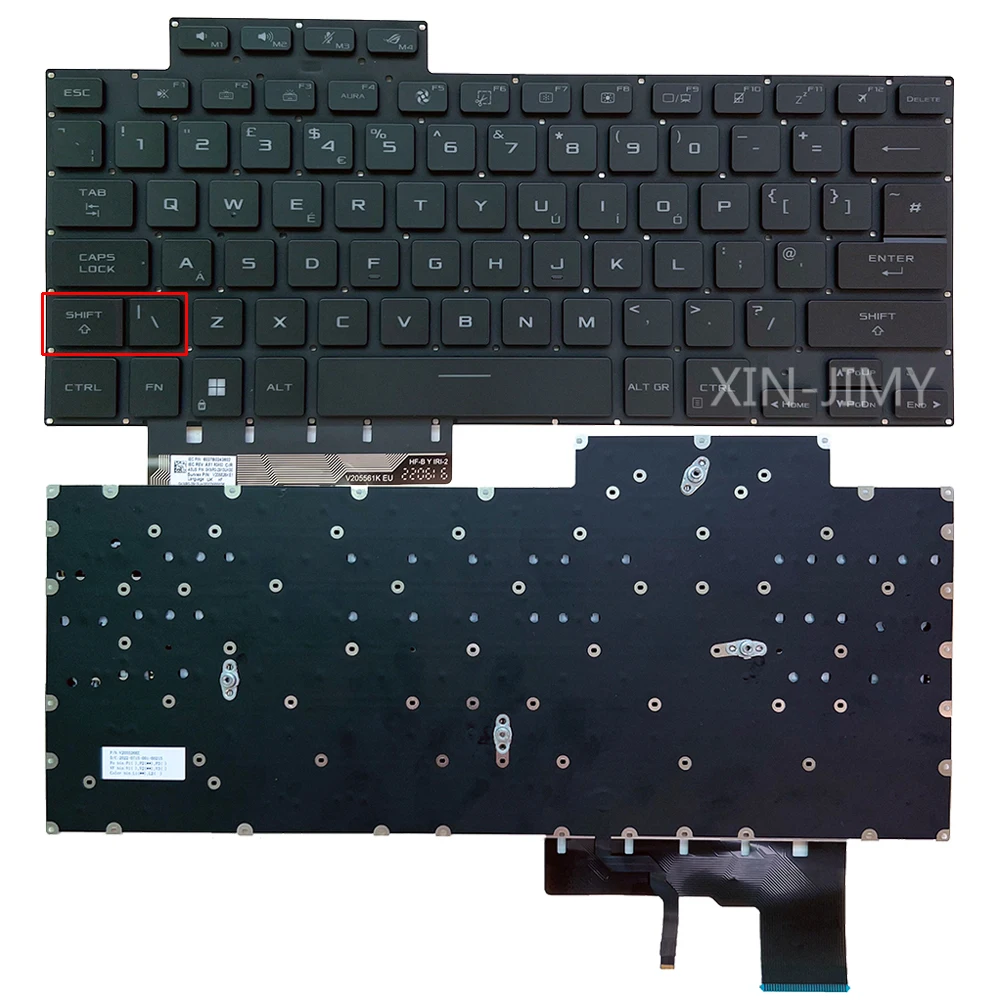 GU604 UK Teclado Retroiluminado Para ASUS ROG Zephyrus M16 2023 GU604 GU604V GU604VI GU604VZ 0KNR0-2913UK00 V 205526 KE1