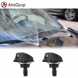 Car Front Windshield Wiper Nozzle 2 Pcs Universal Adjustment Jet Sprayer Kits Sprinkler Water Fan Spout Cover Washer Outlet