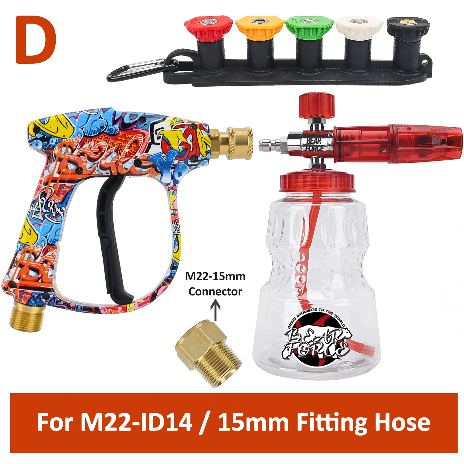 Hogedrukreiniger Waterpistool Kit voor Car Cleaning Slang Connector Voor Karcher Nilfisk Parkside Bosch Quick Connector Nozzles