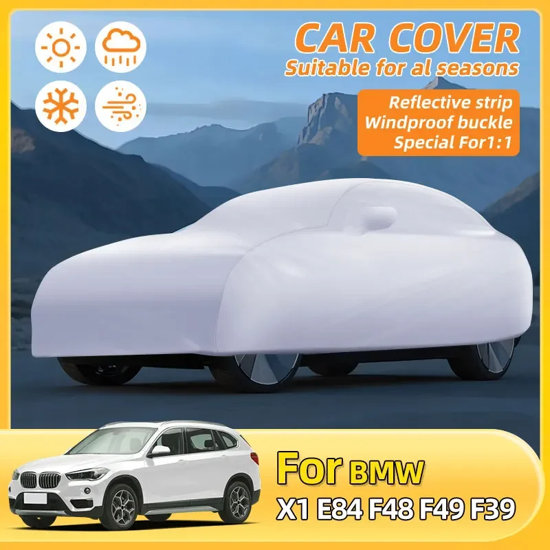Автомобильный чехол для улицы, дождя, солнца, снега, пылезащитный, водонепроницаемый и устойчивый к ультрафиолетовому излучению, серебряные защитные чехлы Для BMW X1 E84 F48 F49 F39 Автомобильный чехол для улицы, дождя, солнца, снега, пылезащитный, водонепроницаемый и устойчивый к ультрафиолетовому излучению, серебряные защитные чехлы Для BMW X1 E84 F48 F49 F39