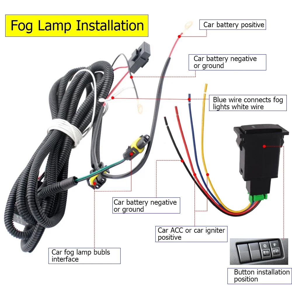 Retrofit Replace for FAW Besturn X80 2017 2018 2019 2020 2021 55W Halogen Fog Lights Assembly 100W Led Head Lamp Left / Right