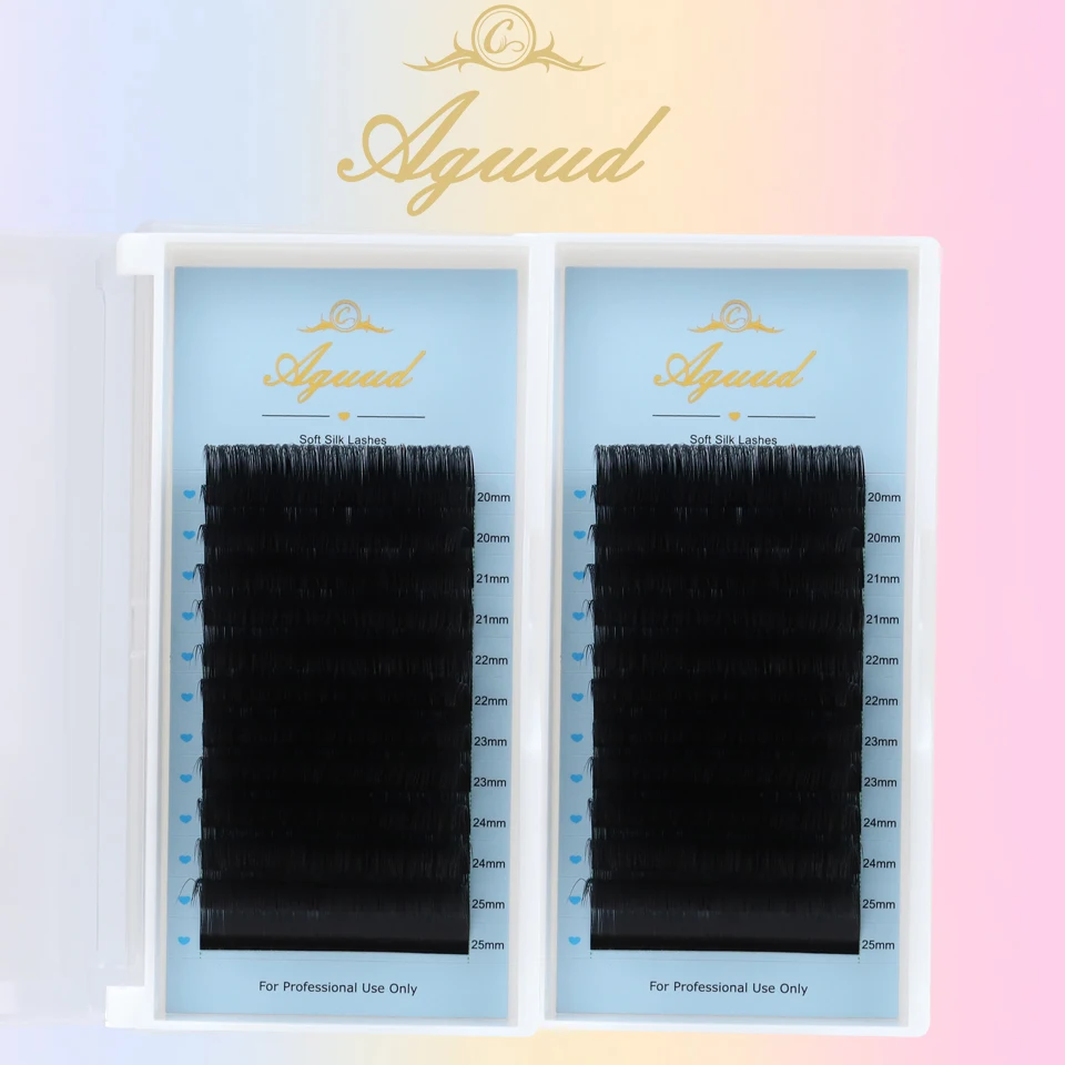 

AGUUD Matte Black Individual Eyelash Extension 5-25mm Regular Classic Lashes Russian Volume Lash For Professional Makeup Cilios
