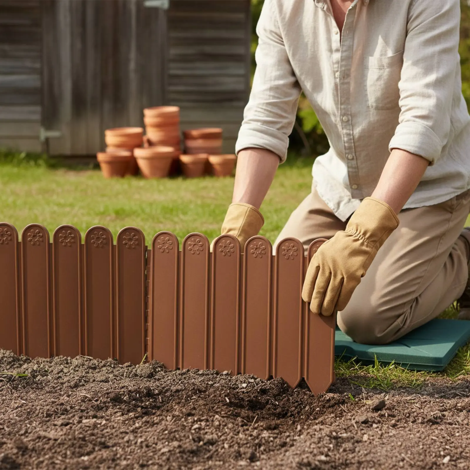 Plastic Border Fence Easy to Install Flower Bed Edging Decorative Garden Border Flexible Mini Garden Fence Weather Resistant