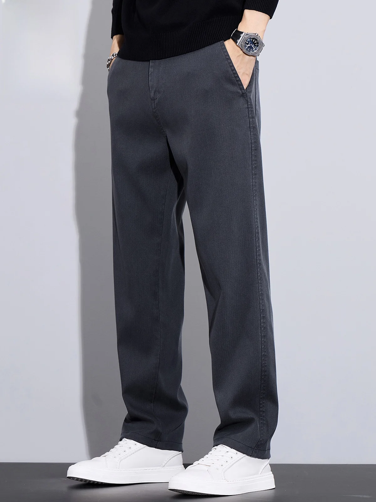 

Мужские зимние брюки Fce Lined Casual: новые, эластичные, свободные, прямого кроя, универсальные, молодежные, модные, прямые.