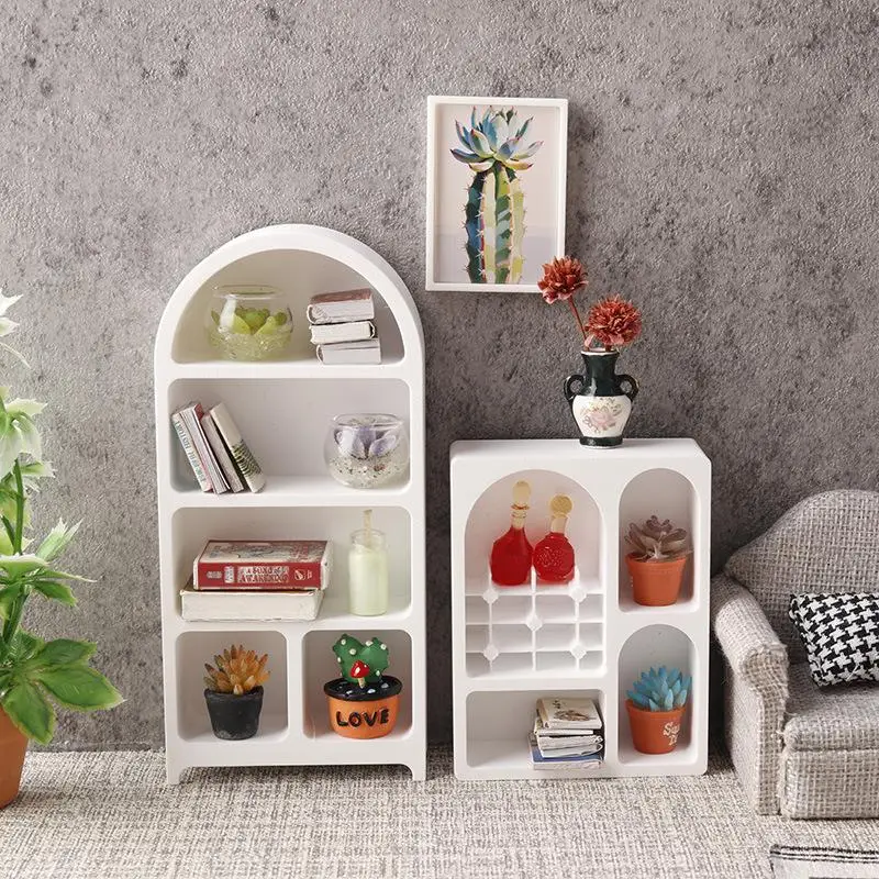 1/12 Poppenhuis Simulatie Mini Boekenplank Opbergkast Model Poppenhuis Meubels Decoratie Poppenhuis Living Scène Ornament