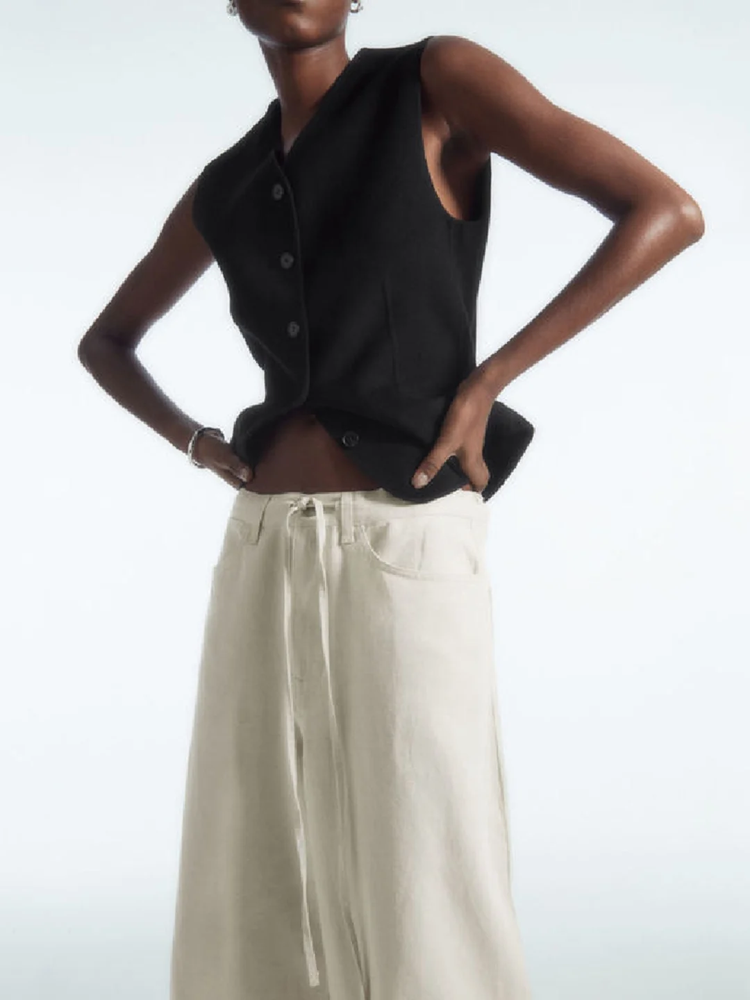 Frauen Casual Baumwolle Leinen Mischung Dstring Breite Bein Jeans Herbst Neue Ankunft Vielseitige Pendeln Hosen Einfache Chic Sle