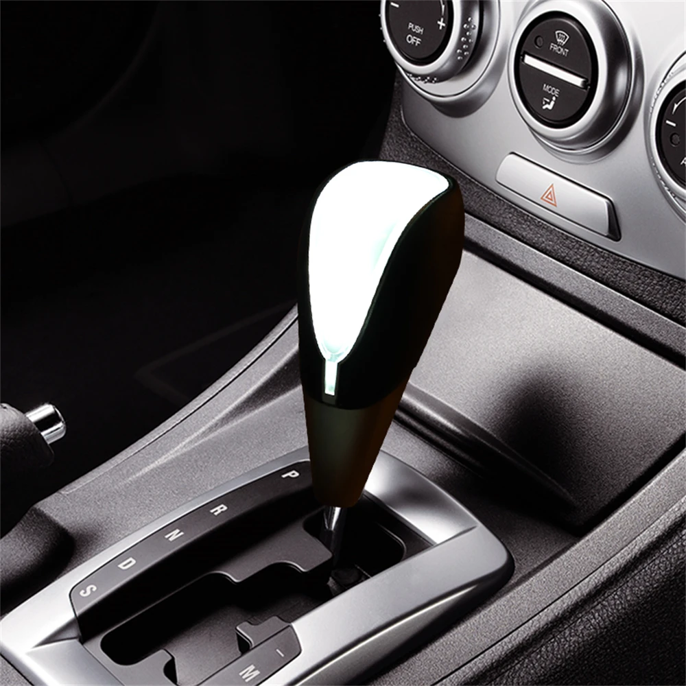 7 colors changes Activated Gear Shift Knob 5 6 Speed Car LED Gear Handball Knob Light Cigarette Lighter Charger