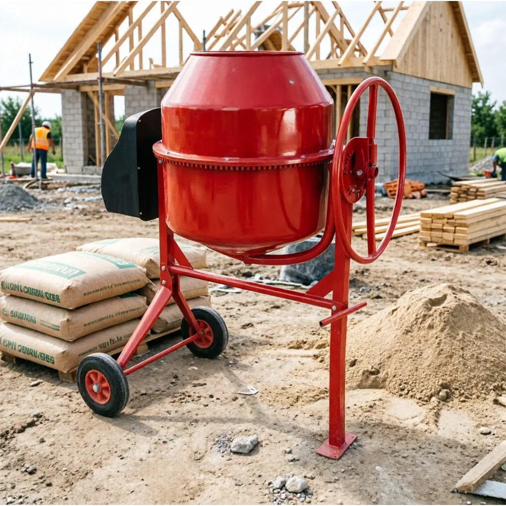 Hot seller Outdoor Construction Small Concrete Agitator Tank Tilting Unloading Mini Cement Mixing Barrel With Wheels  For Sale