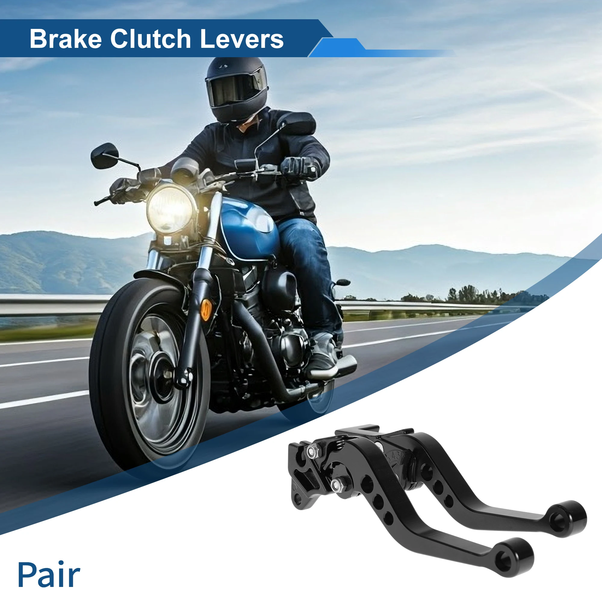 

Motoforti Adjustable Short Brake Clutch Lever for Yamaha YFZ 450 2003-2006 Black 1 Pair