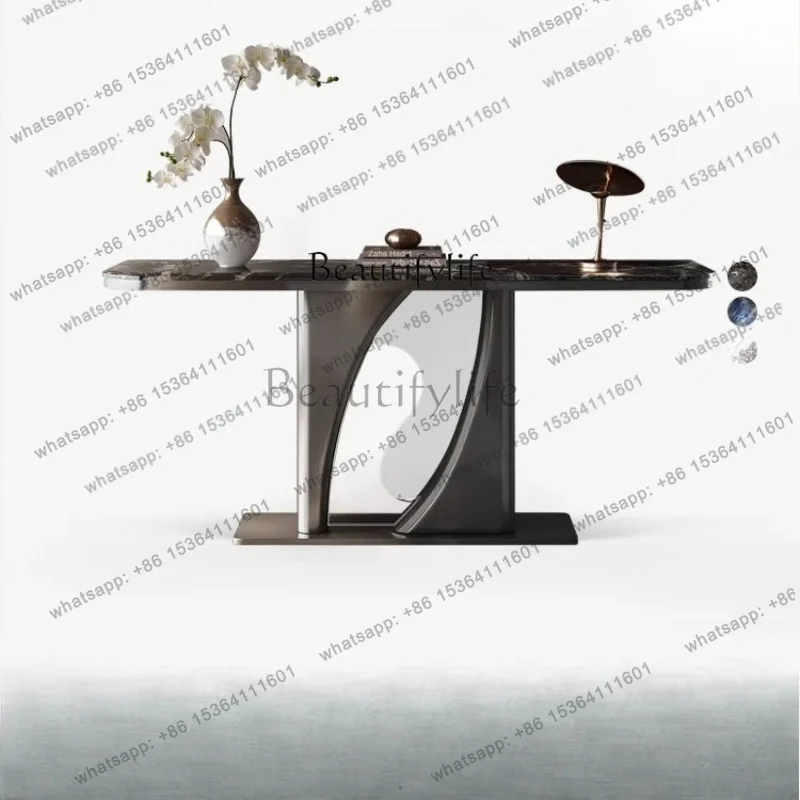 Factory Direct modern light luxury entryway table, natural luxury stone microcrystalline stone entryway table Italian minimalist