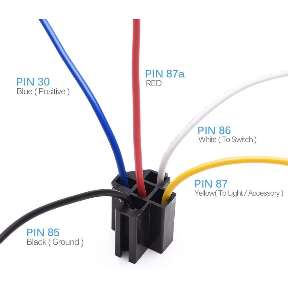 

5pcs 12 V/24 V Car Relay Replacement Parts Car Cable Relay Socket Low Power Consumption Auto Parts Accessories