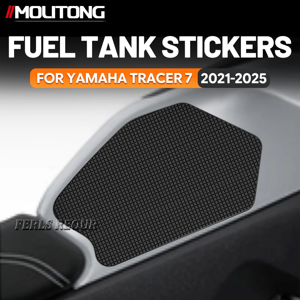 

For YAMAHA TRACER 7 2021-2025 Fuel Tank Protector Pad Rubber Black Anti Slip Anti Scratch Motorcycle Gas Tank Decal Guard