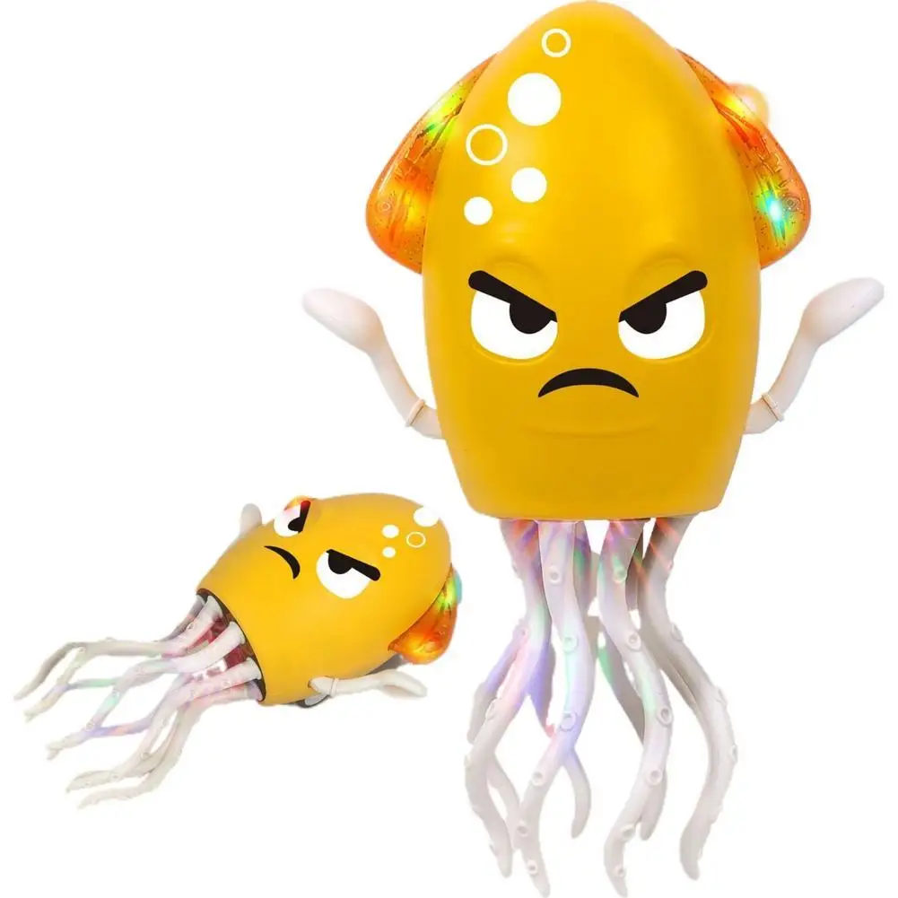 

Electronic Walking Squid Toys with Light Music Funny Induction Lying Flat Squid Toddler Smart Dancing Octopus Robot Educational