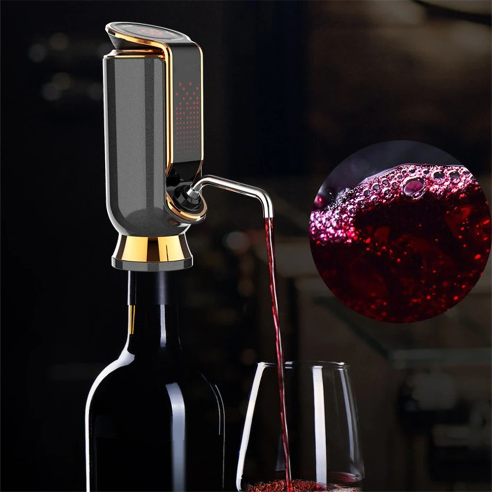 Waterproof Electric Wine Aerator Alcohol Output Setting Wine Decanter Dispenser Pump 10 Days Vacuum Preservation Wine Stopper