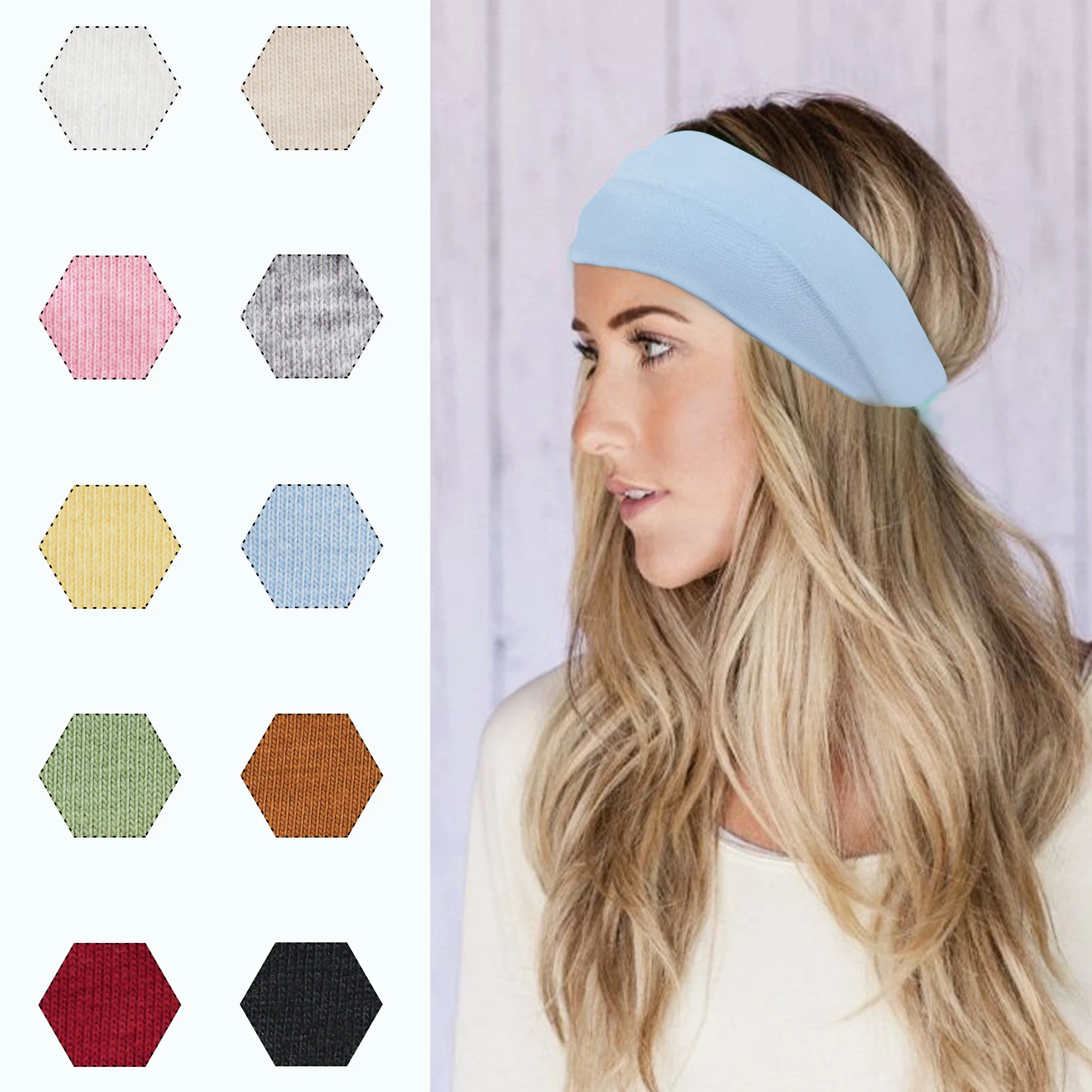 Elastic Cotton Twisted Cross Head Wrap para Mulheres, Faixa de cabelo, Moda Headbands, Simples Cabeça Acessórios