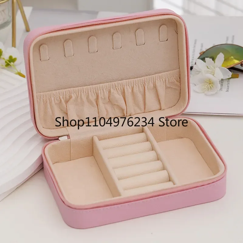 

Модная женская компактная дорожная шкатулка для драгоценностей, портативный органайзер-органайзер для хранения в дороге, стильное хранилище