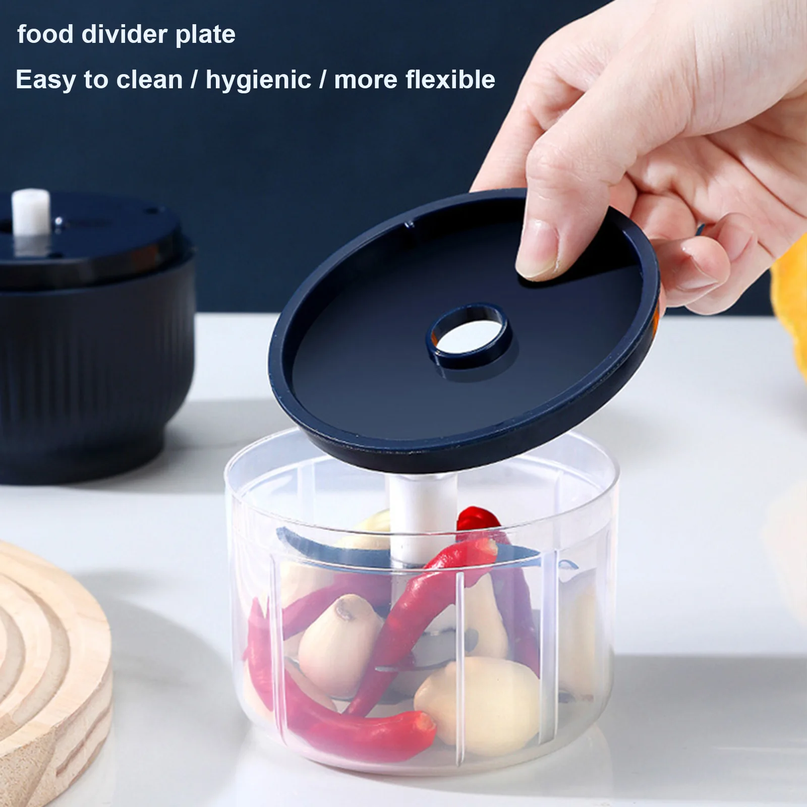 300ML Electric Vegetable Chopper Portable Cordless Garlic Crusher Mini Food Chopper for Nuts Chili Onion Minced Meat and Spices - view 6