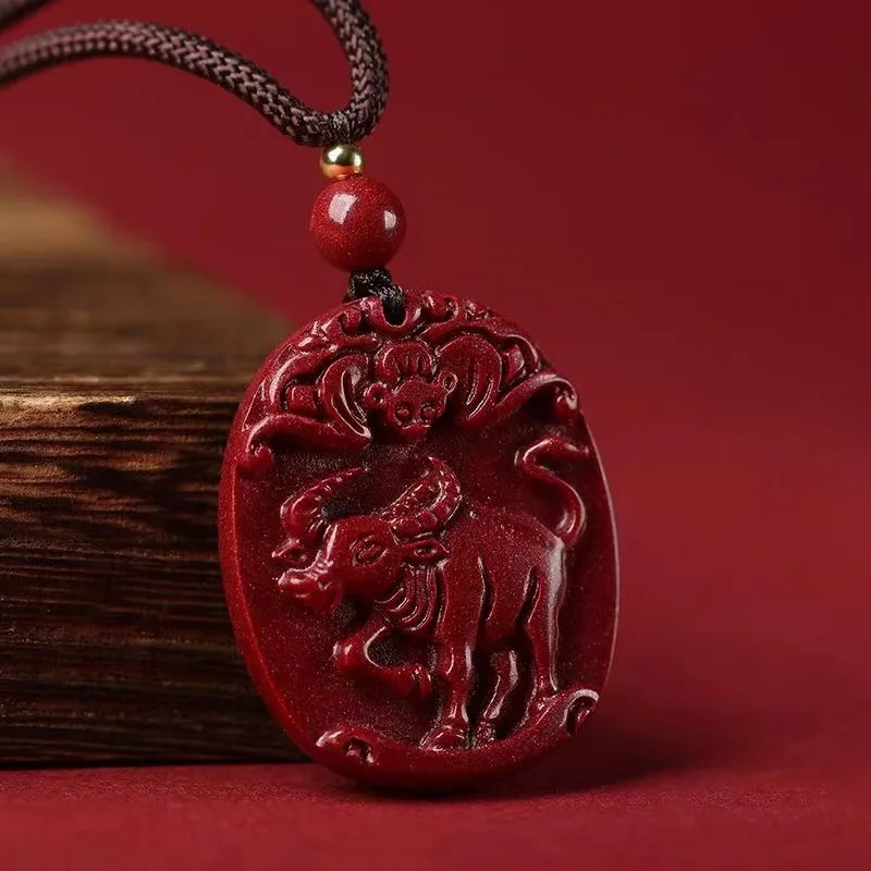 High-content purple gold sand pendant necklace year of one's zodiac sign