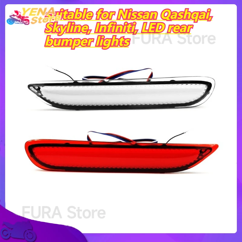 

Car flashing lights are suitable for Nissan Qashqai, Skyline, Infiniti, LED rear bumper lights, reflectors, and tail lights.