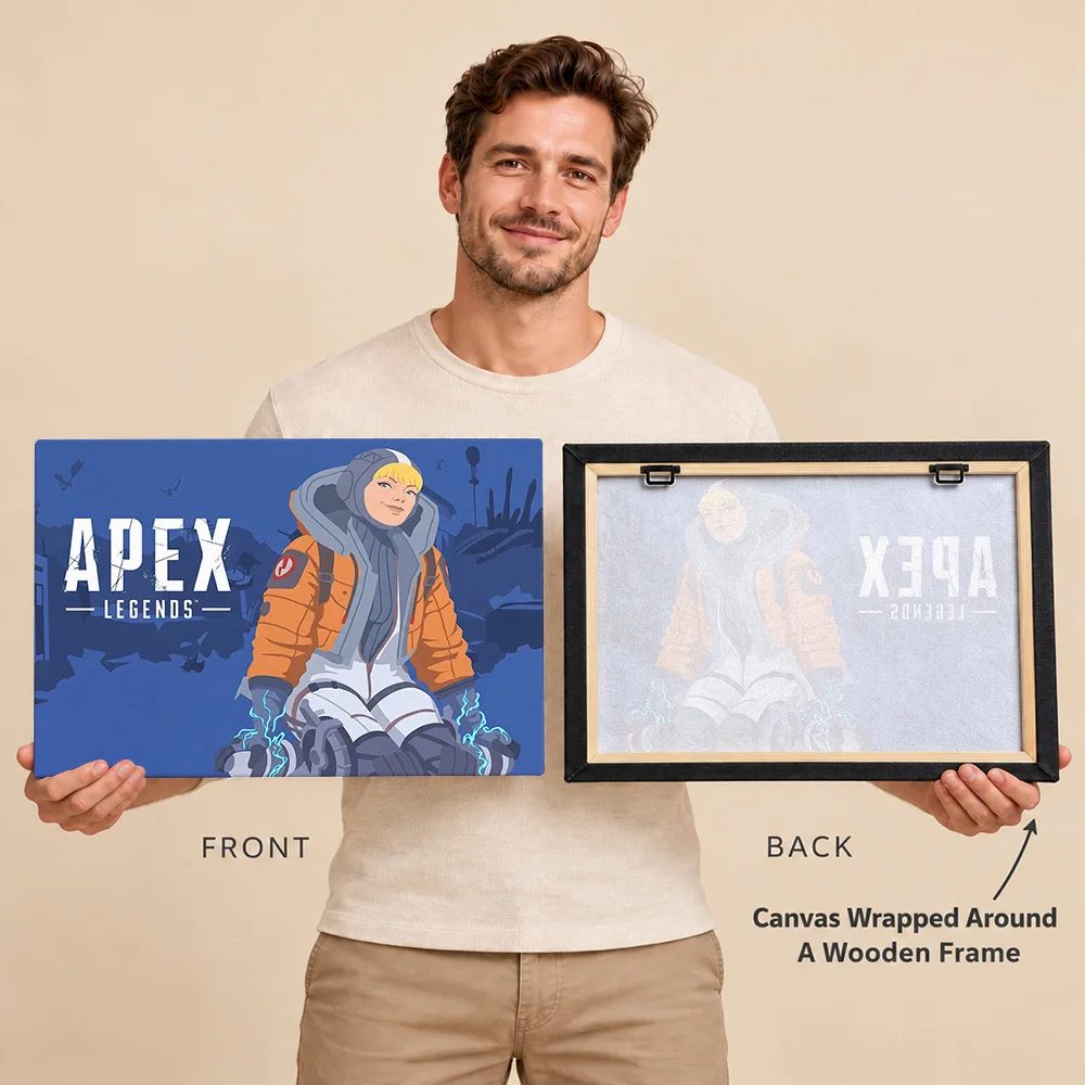 Apex Legends Wattson Game Gallery Wrapped Canvas Print Customized Photo Retro Pixel Character Illustration Wall Art For Bedroom