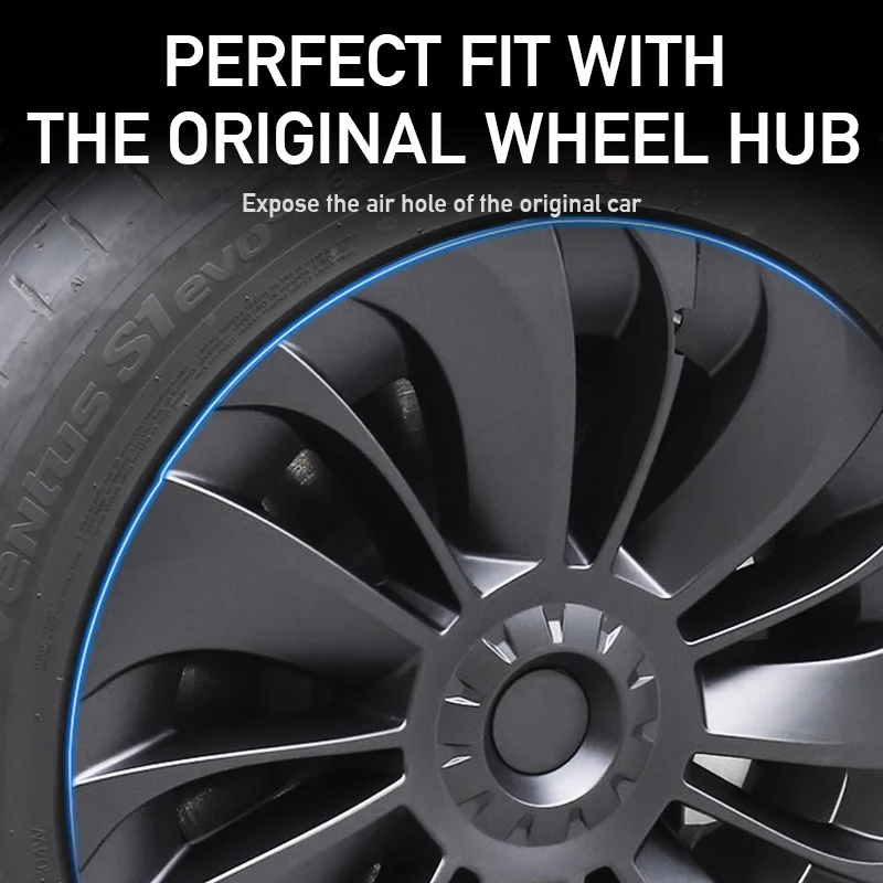 Caps On Wheels promozione 4 pezzi HubCap Performance accessori per automobili per Tesla Model Y Symmetric Style Hub Caps alta qualità