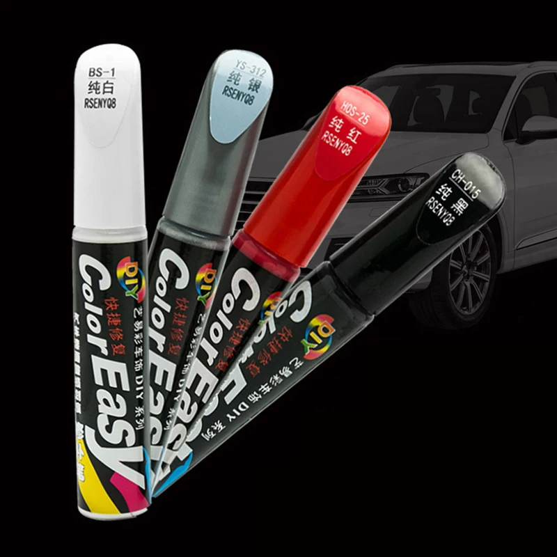 Car Paint Scratches Repair Pen Brush Waterproof Paint Marker Pen Car Tyre Tread Care Automotive Maintain Black White Red Silver