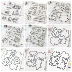 Love Cupid Stamp and Cutting Dies Lunar Bunnies Clear Stamps For DIY Scrapbooking Decoration Paper Craft Album Card Making